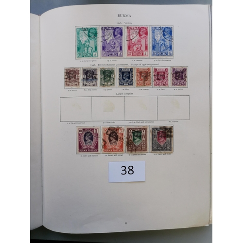 38 - KGVI used collection in SG Crown album  varied condition  incl. some higher values. (Stated qty 2 50... 