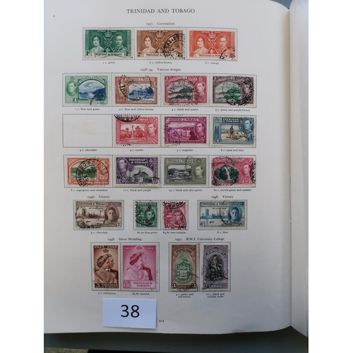 38 - KGVI used collection in SG Crown album  varied condition  incl. some higher values. (Stated qty 2 50... 