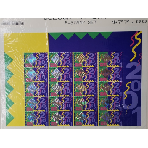 56 - HOLOGRAMS. A collection of hologram stamps etc.  various countries incl. complete sheets. (qty)