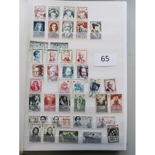 65 - Ranges in stockbook with some BC but main value in France c.1930's to 1960's M. (many 100's)