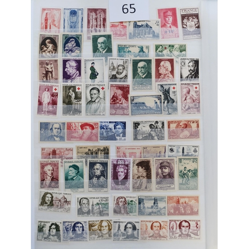 65 - Ranges in stockbook with some BC but main value in France c.1930's to 1960's M. (many 100's)