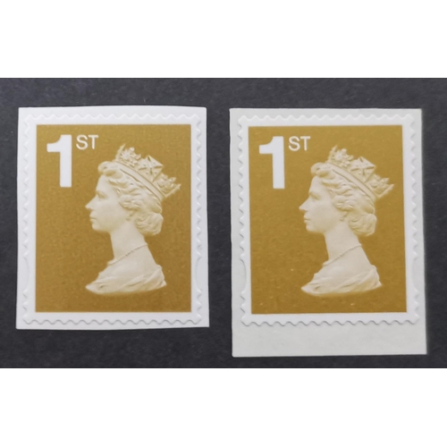 661 - 2006 1st gold self-adhesive with phos. omitted UM + normal. SG2655y. (2)