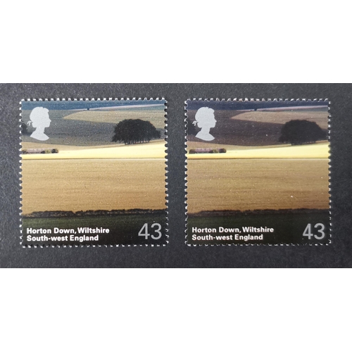 666 - 2005 British Journey 43p Trial with '4' in different font from the issued stamp + normal. SG2515 var... 