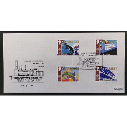 721 - 1988 Transport  Sheffield and Rotherham Railway official FDC. (1 cover)