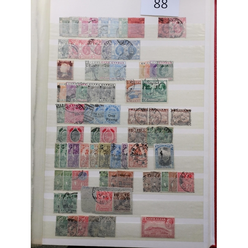 88 - BC early to middle period mainly used in stockbook  incl. early Rhodesia. (100's)