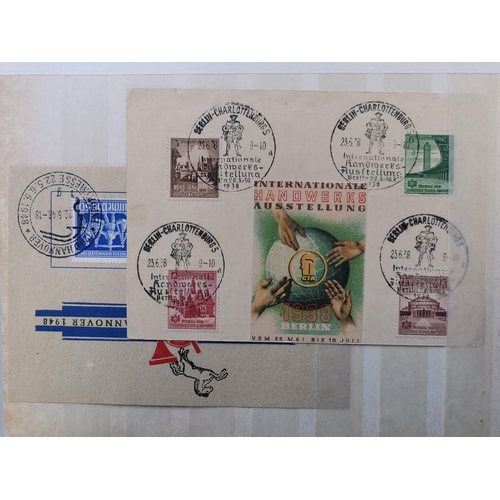 97 - Oddments in small stockbook incl. 3 early French stamps  and covers/cards incl. one with Belgium 193... 