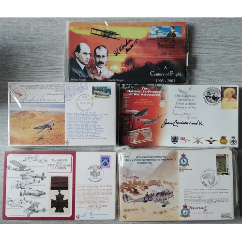 644 - A stock of signed covers  RAF etc.  incl. William Reid VC x 50 on Jersey 1984 RAFB21 covers  other V... 