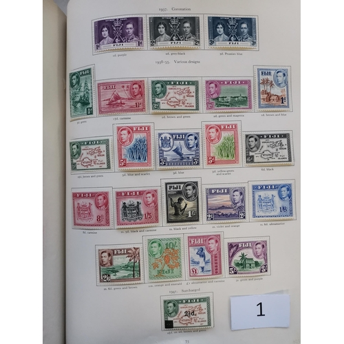 1 - MIXED WORLD.  KGVI Mint collection in very well filled SG album  nearly all in clean condition with ... 