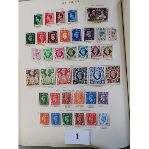 1 - MIXED WORLD.  KGVI Mint collection in very well filled SG album  nearly all in clean condition with ... 