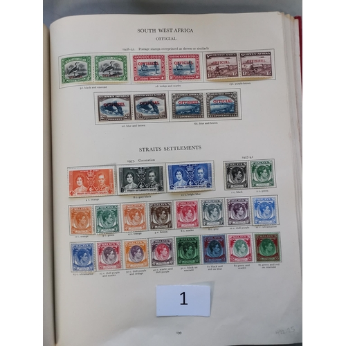 1 - MIXED WORLD.  KGVI Mint collection in very well filled SG album  nearly all in clean condition with ... 