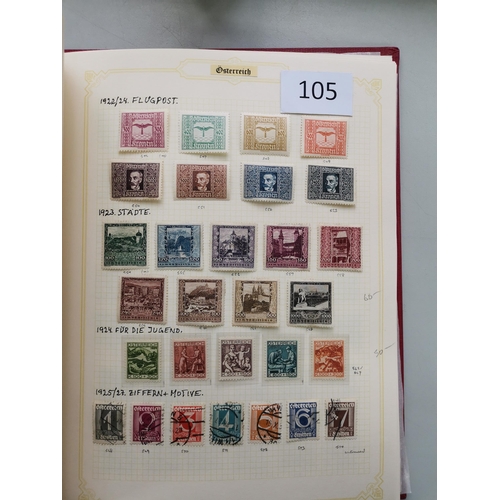 105 - AUSTRIA.  1910 to 1937 M and U collection in album  many good sets (2 of some)  noted 1910 Birthday ... 