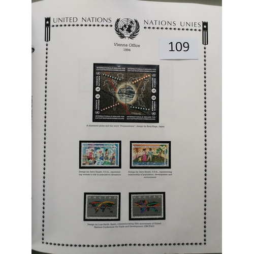 109 - AUSTRIA.  UNITED NATIONS. 1979-2008 apparently comprehensive UM collection in printed album. (100's)