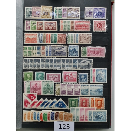 123 - CZECHOSLOVAKIA.  2 large stockbooks with duplicated ranges  one of M  the other used  the M incl. 19... 