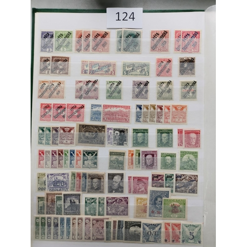 124 - CZECHOSLOVAKIA.  M collection with duplication in stockbook  mostly unmounted  with good ranges to c... 