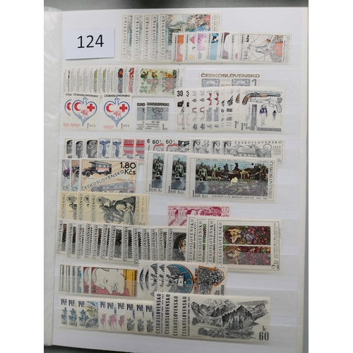 124 - CZECHOSLOVAKIA.  M collection with duplication in stockbook  mostly unmounted  with good ranges to c... 