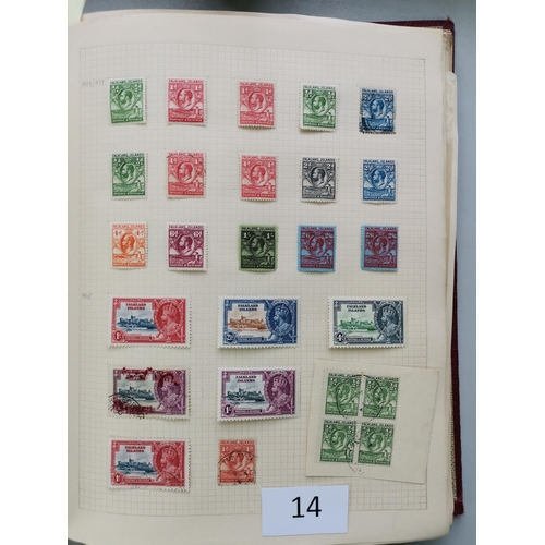 14 - MIXED WORLD.  Useful BC KGV M/U collection on leaves  incl. 1935 SJ sets/vals M or U  misc values to... 