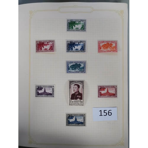 156 - LAOS.  1951-1997 duplicated M or fine used collection on leaves  with useful thematic content throug... 