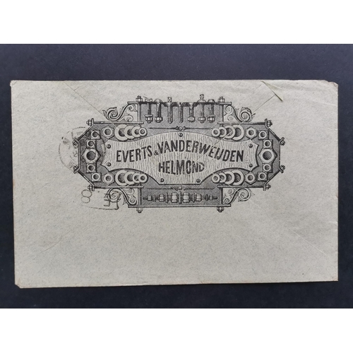 167 - NETHERLANDS.  2 x 1880's Advertising envelopes for Everts and Vanderweijden  Helmond  in blue and gr... 