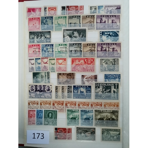 173 - POLAND.  M or UM collection in stockbook from German Occupation issues to 1988  useful commem sets i... 