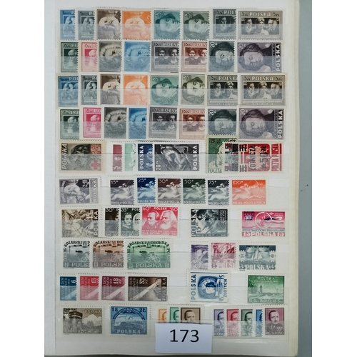 173 - POLAND.  M or UM collection in stockbook from German Occupation issues to 1988  useful commem sets i... 