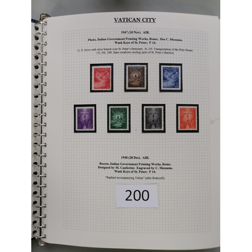 200 - VATICAN.  1929-1989 M collection in 2 albums  useful early issues incl. 1935 IJC  1949 UPU  1951 Gra... 