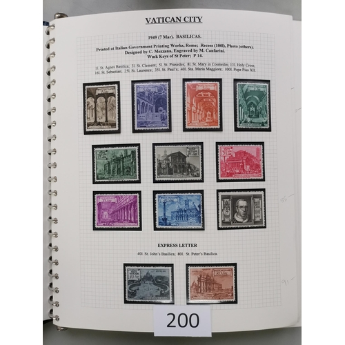 200 - VATICAN.  1929-1989 M collection in 2 albums  useful early issues incl. 1935 IJC  1949 UPU  1951 Gra... 