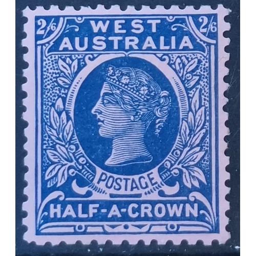 224 - AUSTRALIA.  WESTERN AUSTRALIA. 1902-11 2/6d M. SG125. Cat. £65. (1)