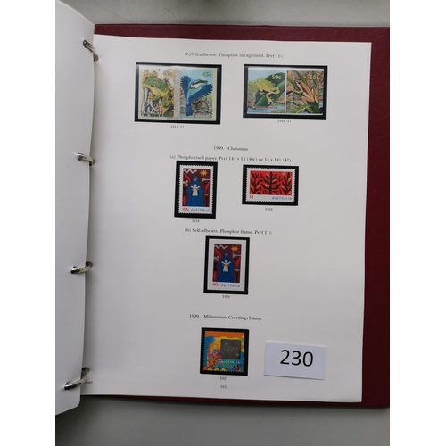 230 - AUSTRALIA.  1990-2007 comprehensive UM collection in 2 printed albums  and small envelope with a few... 