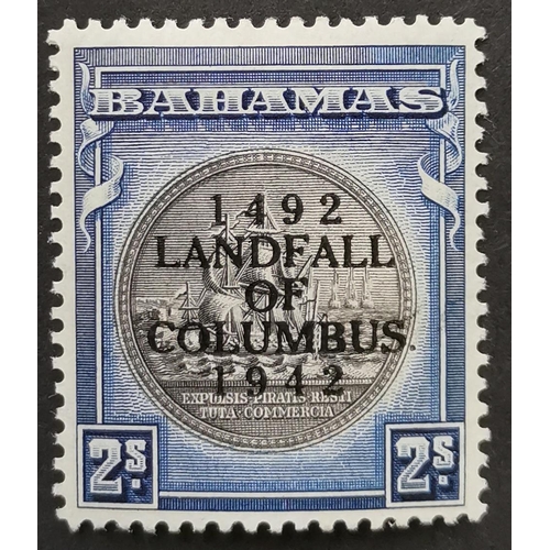 237 - BAHAMAS.  1942 Columbus 2/- with variety stop after 