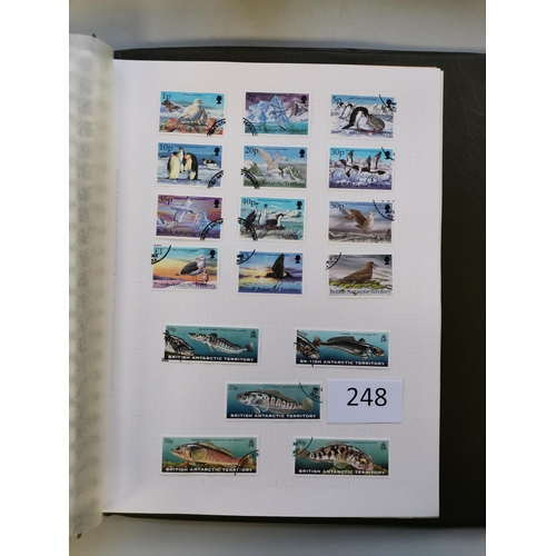 248 - BRITISH ANTARCTIC TERRITORY.  1963-1998 almost complete (no 1969 £1) fine used defin and commem sets... 