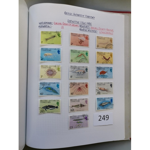 249 - BRITISH ANTARCTIC TERRITORY.  1963-2009 M collection on leaves  commem sets  defins (though neither ... 