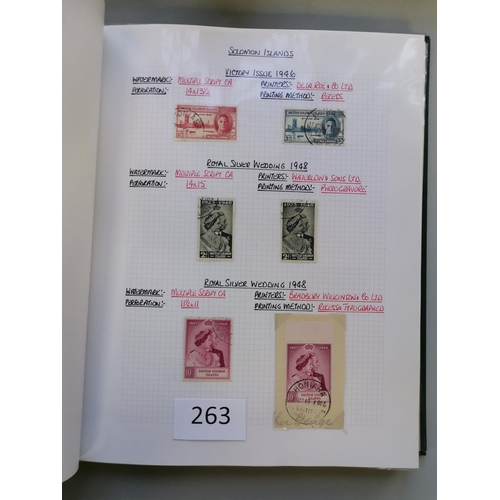 263 - BRITISH SOLOMON IS.  KGVI-QE fine used range to 1983 noting 1939-51 vals to 2/6d (2)  10/- (2)  1948... 