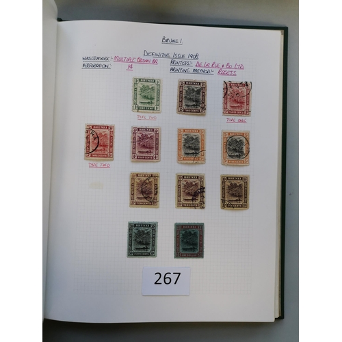 267 - BRUNEI.  1895-1994 M range in 2 volumes incl. 1922 Exhib. 50c and $1  useful modern range  3rd volum... 