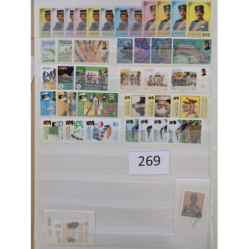 269 - BRUNEI.  1981-98 UM collection on stocksheets  comprehensive less m/s's. Cat. approx. £460. (100's)