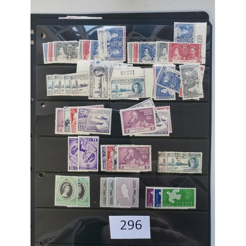 296 - CYPRUS.  QV-KGVI M and U ranges on stocksheets  mixed condition so viewing advised  but huge cat. va... 