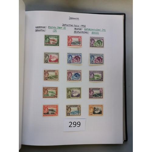 299 - DOMINICA.  QV-QE collection in 3 volumes  main strength from 1935 SJ set (2)  1938-47 set (2)  1948 ... 