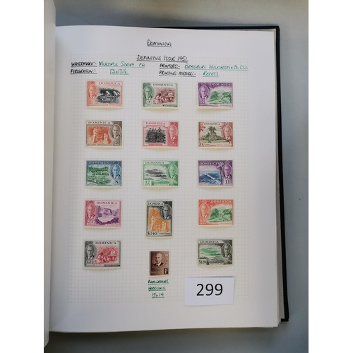 299 - DOMINICA.  QV-QE collection in 3 volumes  main strength from 1935 SJ set (2)  1938-47 set (2)  1948 ... 