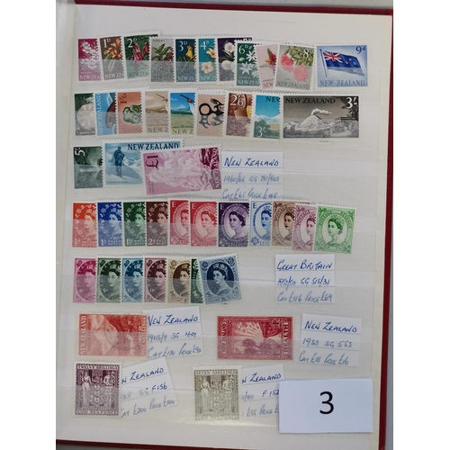 3 - MIXED WORLD.  A clean range of BC + some GB in 3 small stockbooks  mostly M or UM c.KGV to early QE ... 