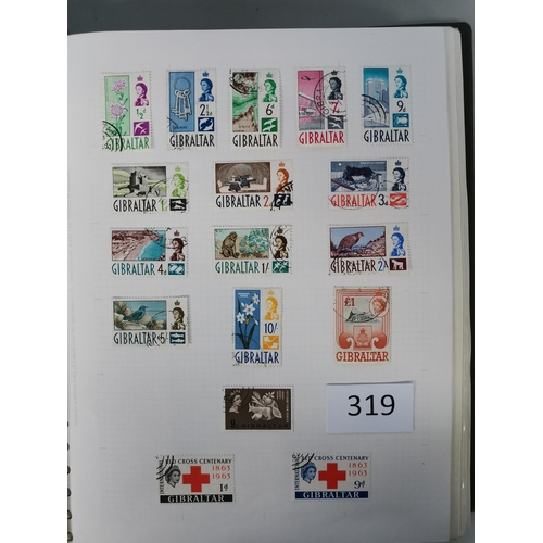 319 - GIBRALTAR.  QE 1953-2008 used/fine used collection on leaves (few later sets incomplete) includes 19... 