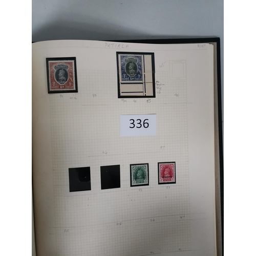 336 - INDIA.  CONVENTION STATES. M and U collection in album  with useful FU issues incl. Chamba Official ... 