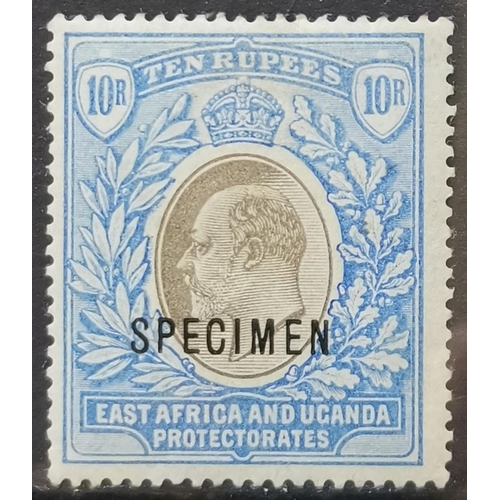 346 - KENYA, UGANDA AND TANGANYIKA.  1903-4 10r SPECIMEN o.g. (1)