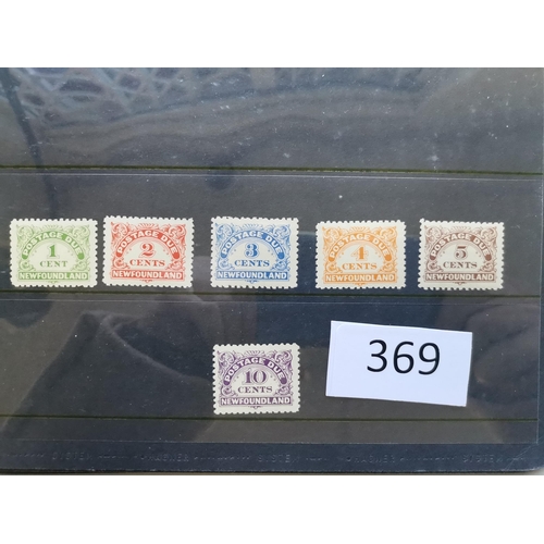 369 - NEWFOUNDLAND.  Range on stocksheets  incl. early imperfs  Postage Due set M  1921 Halifax 35c M  and... 