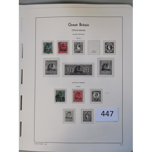 447 - GB MISC.  KEVII-KGVI mainly used collection on leaves  mixed condition  incl. KEVII £1  1929 PUC £1 ... 