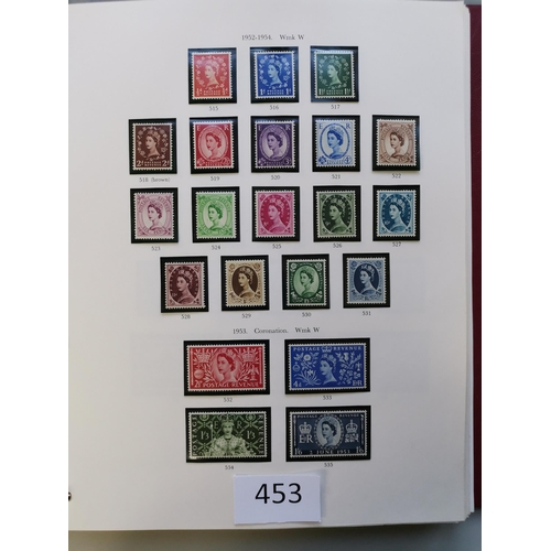 453 - GB MISC.  KGVI-QE M or UM collection in printed album  with KGVI basic issues complete incl. all hig... 