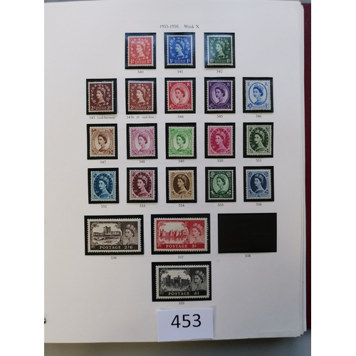 453 - GB MISC.  KGVI-QE M or UM collection in printed album  with KGVI basic issues complete incl. all hig... 