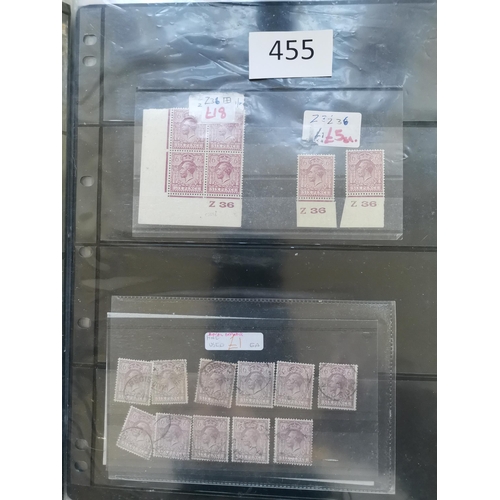 455 - GB MISC.  Useful oddments in envelope and binder  M and U  incl. 1948 SW £1 x 5  KGVI cylinder block... 