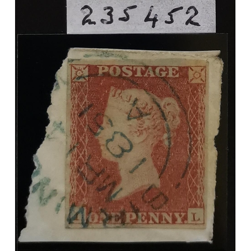 479 - QV.  1841 1d red  Pl.95  fine used on piece with Birmingham 14/3/1851 town dated cancel in blue. Cat... 