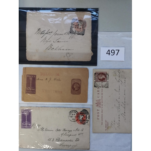 497 - QV.  ADVERTISING COVERS/CARDS. Price's Palmitine Candles envelope and Newspaper wrapper  Anglo-Colon... 