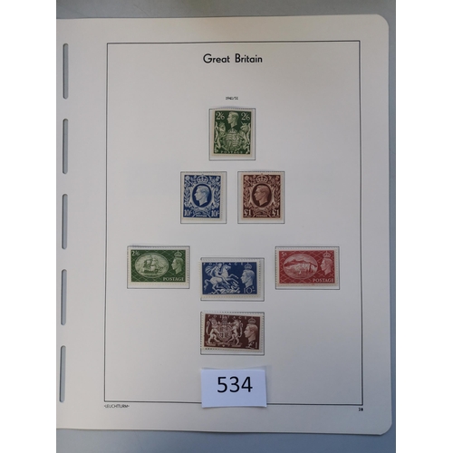 534 - KG VI.  UM collection incl. 1937-47 to 1/- and sideways wmks less 2d and inv. wmk set  and all high ... 