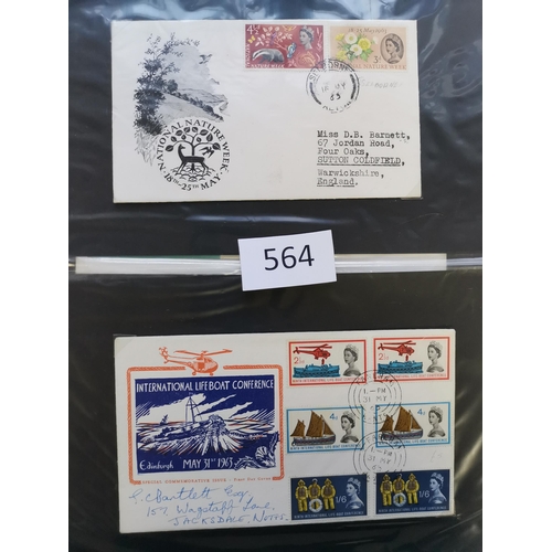 564 - QE II.  FIRST DAY COVERS. 1953-1975 collection with better incl. 1953 Coronation  1960 GLO with Lomb... 